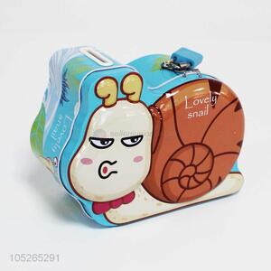 Custom Snail Shape Saving Pot Iron Money Box Piggy Bank