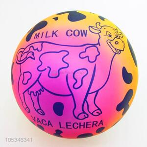 Hot Selling Cute Cartoon Cow Pattern Swimming Game Pvc Toys Beach Ball