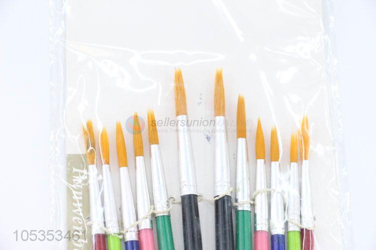 Utility and Durable 12pcs Watercolor Drawing Paintbrush Art Supplies