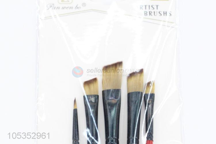 Reasonable Price 5pcs Paint Brushes for Art Student Drawing