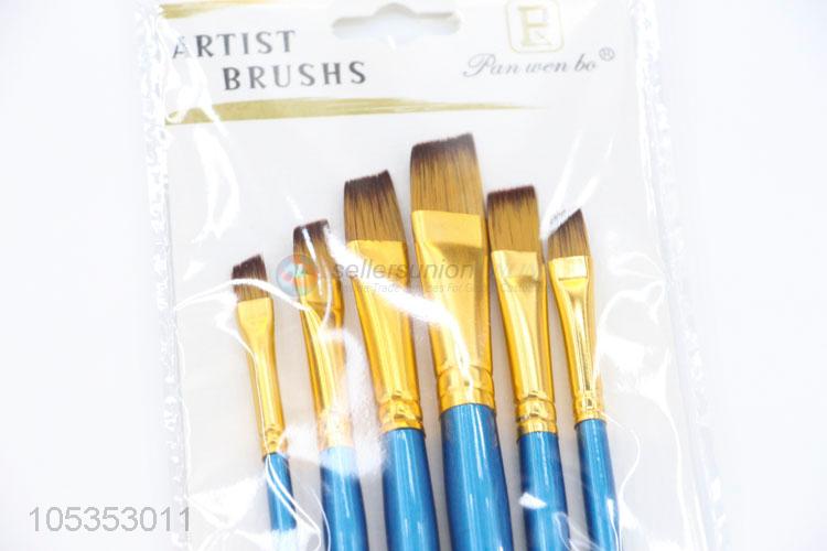 Direct Price 6pcs Painting Brush Oil Paint Wall Painting Brush Art Supplies