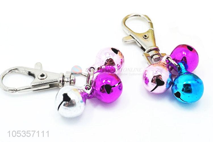 Hot Selling Pet Accessories Cute Key Chain With Colorful Bells