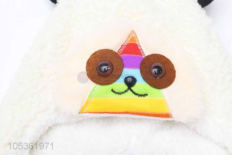 Suitable Price Lambswool Kids Cartoon Infant Hat Plush Cap