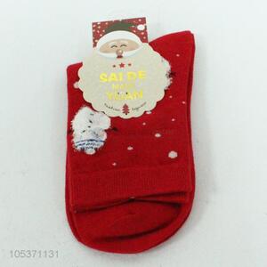 Direct price favor red christmas style winter socks