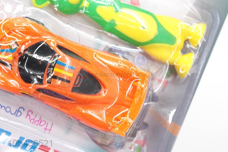 Good Sale Colorful Toothbrush With Toy Car Set