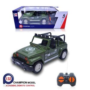 Wholesale boys favor 1:32 4 ways r/c military jeep w/o batteries