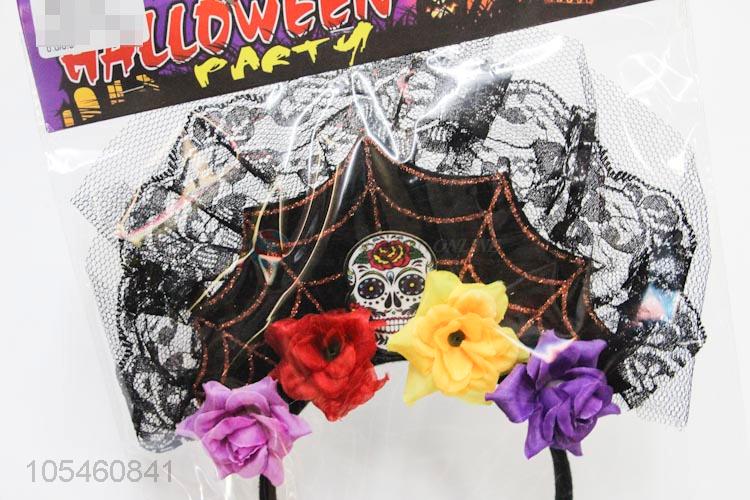 Factory wholesale Halloween supplies flower lace hair clasp