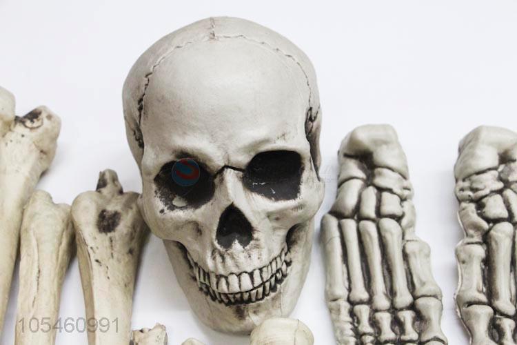 High-grade Halloween decoration plastic 12pcs skull set