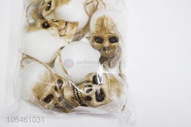 Best selling Halloween decoration plastic 8pcs skull heads