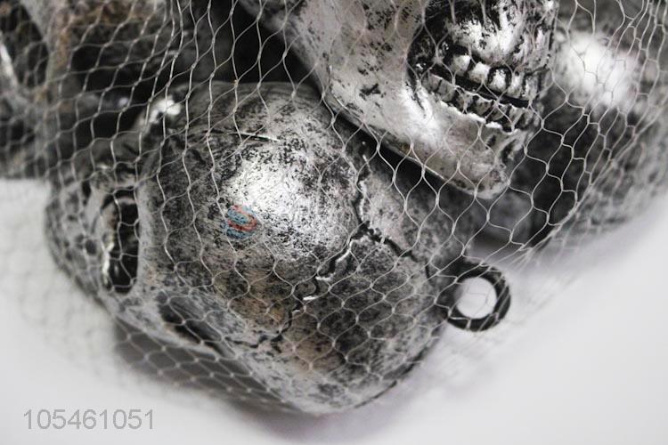 Popular design Halloween decoration plastic 6pcs skull heads