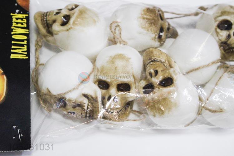 Best selling Halloween decoration plastic 8pcs skull heads