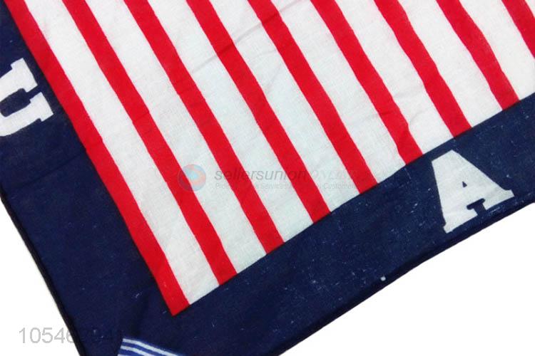 Best selling 55*55cm custom logo cotton kerchief