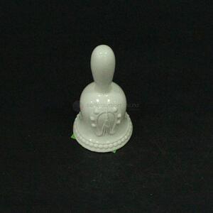 High-grade ceramic crafts white ceramic ring bell porcelain hand bell