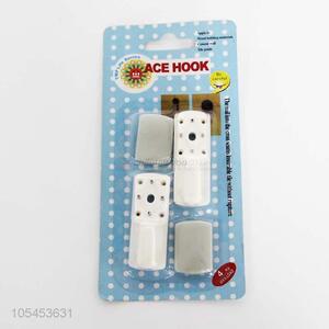 Cheap 2pcs white bathroom hooks nailed hooks