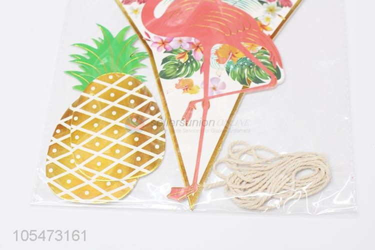 Best selling flamingo and pineapple birthday party flag party pendant