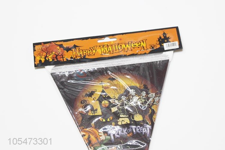 Promotional Halloween decorative triangle party paper flag