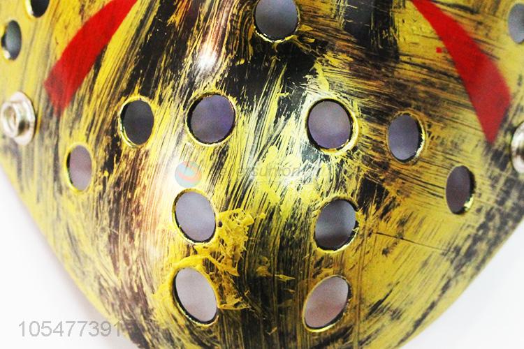 China suppliers golden scrawl plastic mask for Halloween