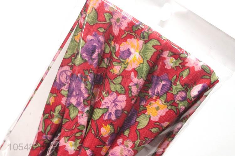 China maker smal flower printed bowknot hair band/headband