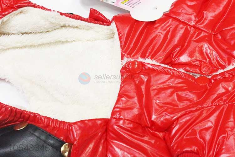 Direct factory supply red pet winter warm jacket for dogs