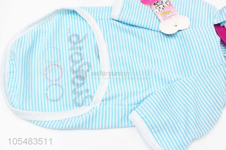 Customized wholesale light blue pet thin coat dog apparel