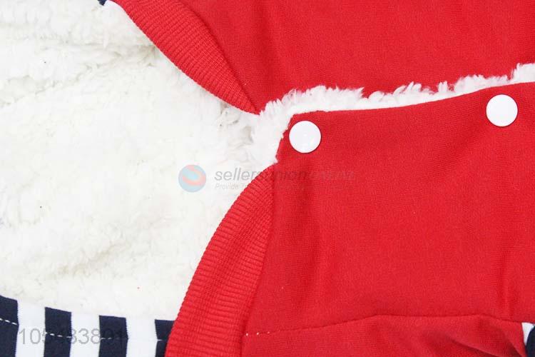 Cheap wholesale red cotton pet coat dog trousers for winter