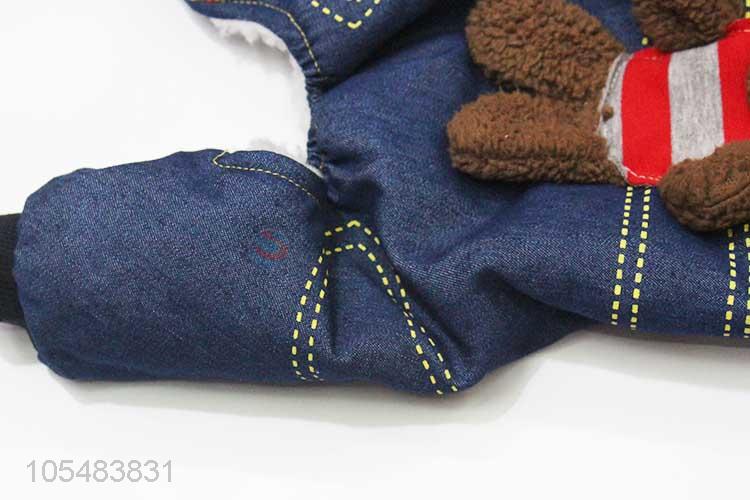 Factory wholesale jeans dog winter trousers pet coat