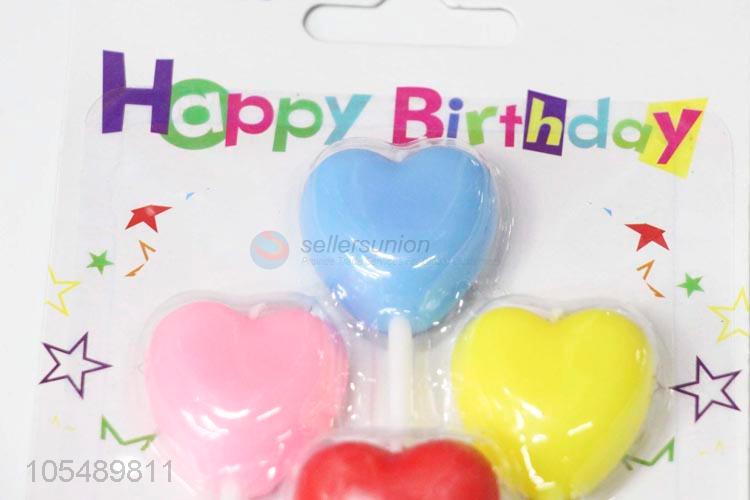 Best Sale Colored Love Shape Happy Birthday Candle