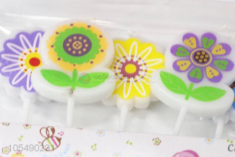 Advertising and Promotional Cartoon Flower Shape Birthday Cake Candles