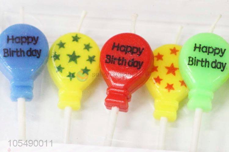 Cute Design Balloon Shape Happy Birthday Candles for Kids