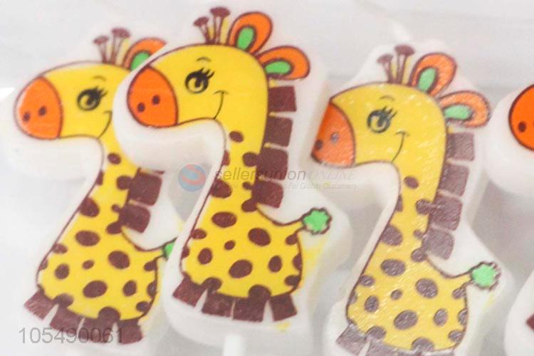 Superior Quality Cute Giraffe Shape Happy Birthday Candles for Decoration