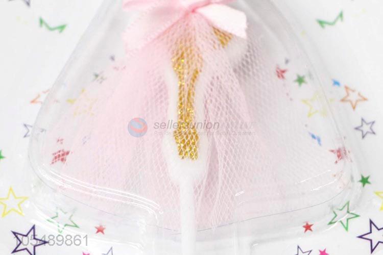 Wholesale Popular Girl Wearing a Skirt Birthday Cake Candles for Kid