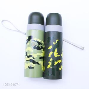 Low price camouflage color stainless steel thermos bottle