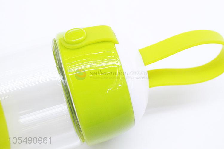 High-class multicolor portable glass water bottle