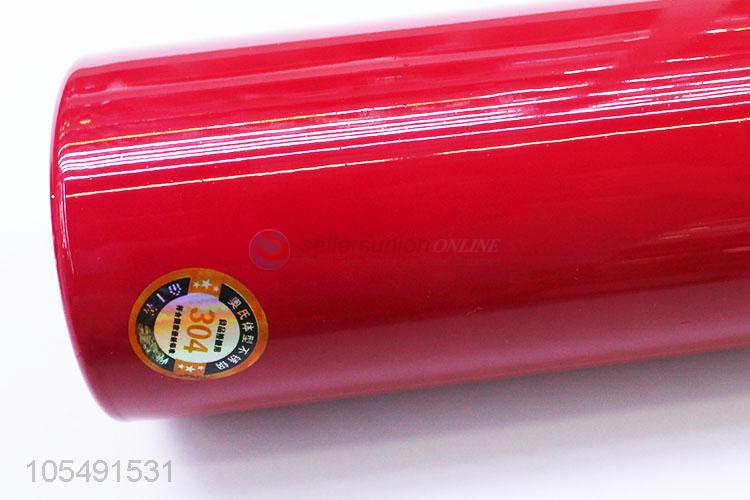 China maker red stainless steel thermos bottle