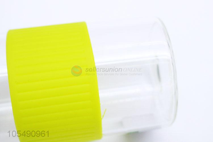 High-class multicolor portable glass water bottle