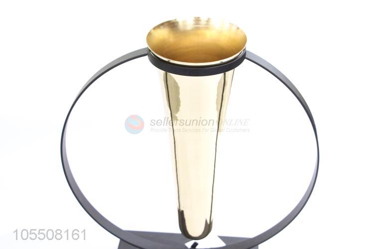 High-grade home decorative golden modern metal flower vase