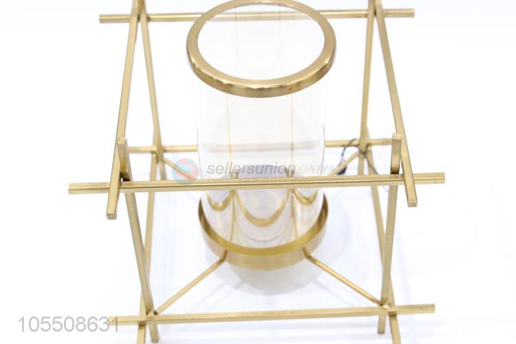 Manufacturer custom modern indoor decor golden metal candle holder