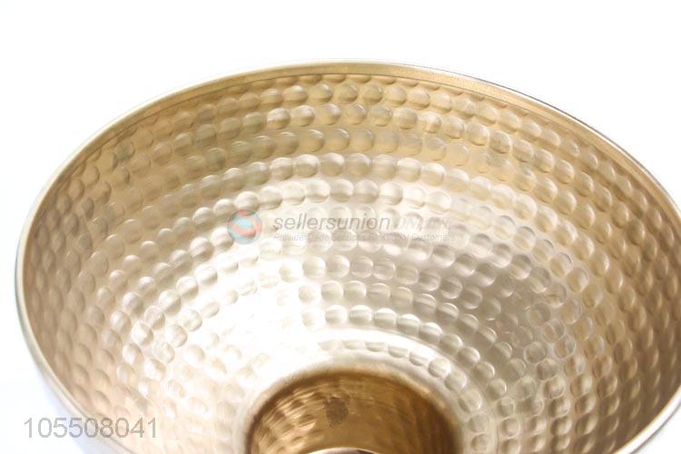 Best quality golden iron fruit plate with cube marble base