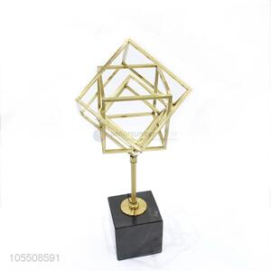 High quality golden 3D geometric iron furnishing article decoration craft