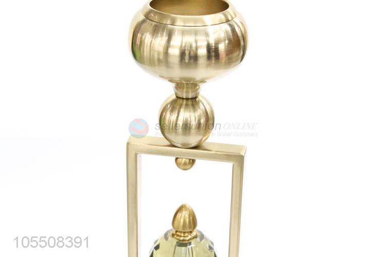 High quality modern indoor decor golden metal candlestick