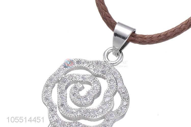 Custom Flower Design Diamond Pendant DIY Necklace Pendant