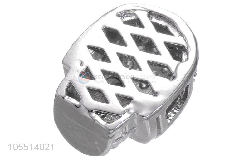 Cool Skull Bangle Bracelet Charm Diamond Hole Spacer Bead