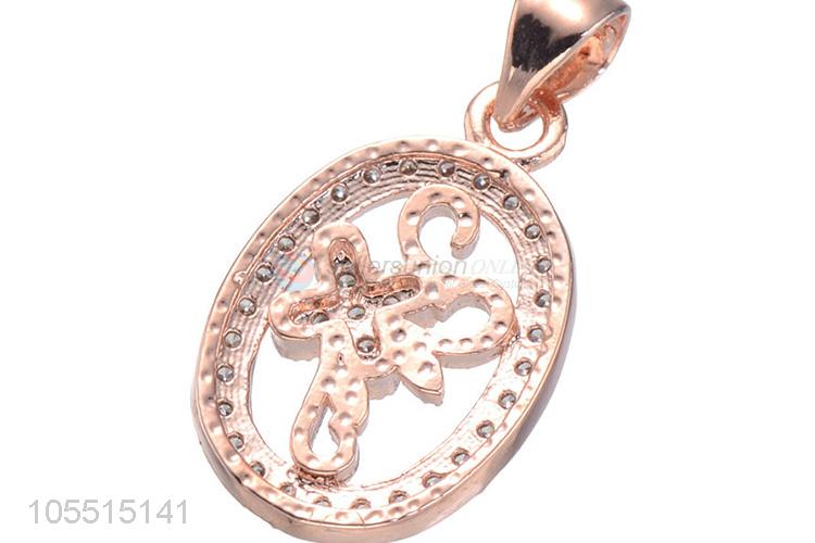 Best Selling DIY Copper Necklace Pendant Inlay Zircon Pendant