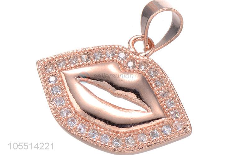 Custom Fashion Pendant Lip Shape Necklace Pendant Jewelry Accessories