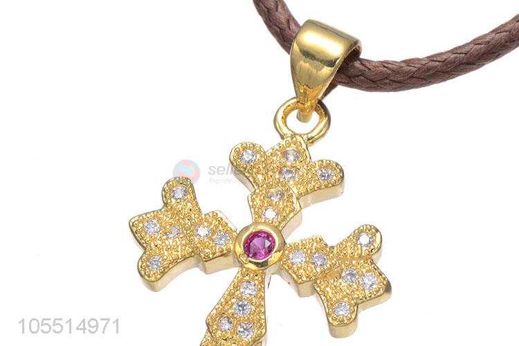 Wholesale Cross Inlay Zircon Pendant Fashion Jewelry Accessories