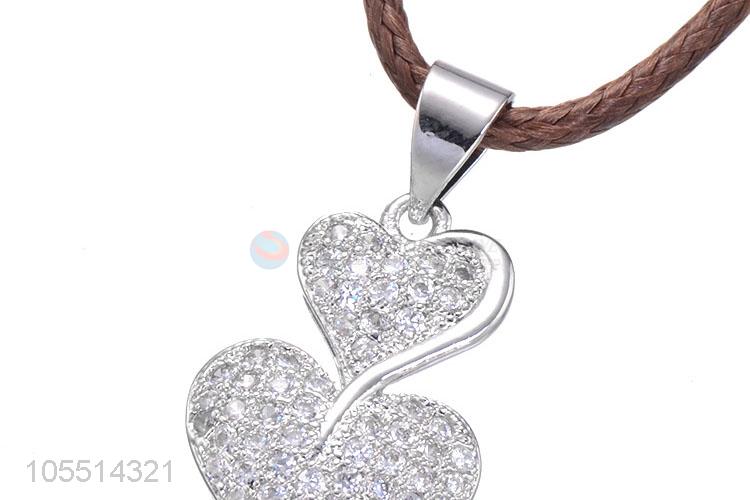 Sweet Heart Design Diamond Necklace Pendant DIY Jewelry Accessories