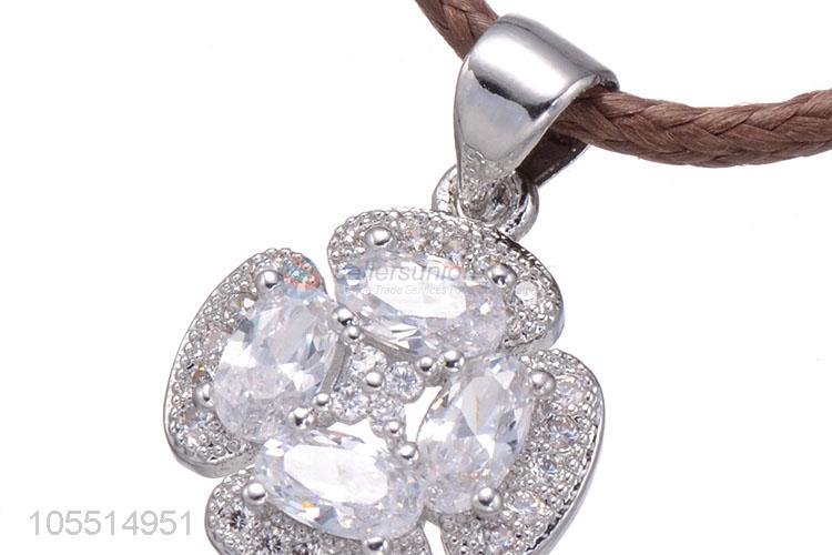 Cheap Price Inlay Zircon Diamond Necklace Pendant Fashion Accessories