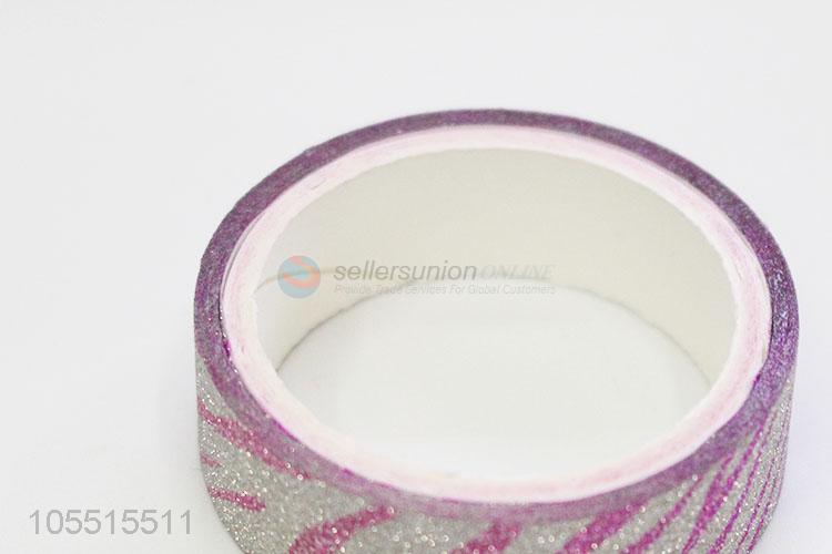 Cheap high quality zebra pattern glitter adhesive tape for decoration