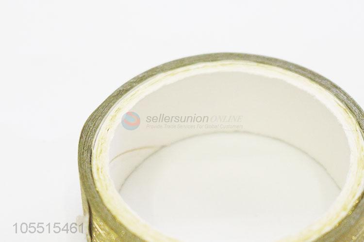 Wholesale custom decorative yellow glitter adhesive tape