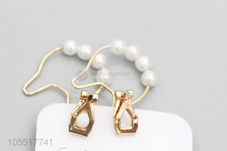 Cute Design Women Jewelry Stud Earrings with Pearl